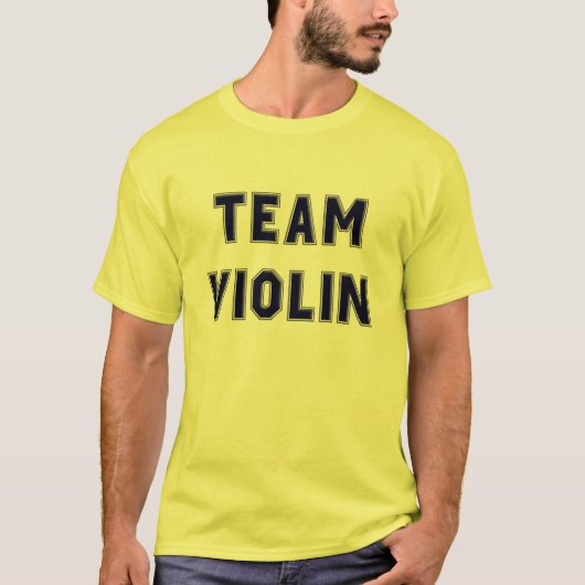 Team Violin in Deep Blue T-shirt (Voorkant)