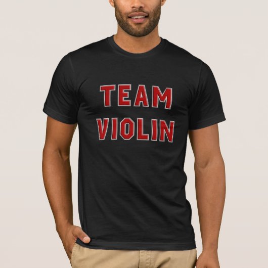 Team Violin in Red T-shirt (Voorkant)