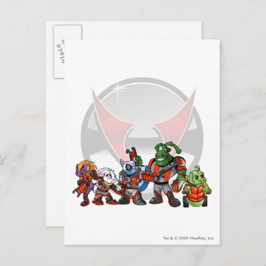 Team Virtupets Space Station Groep Briefkaart (Voorkant / Achterkant)