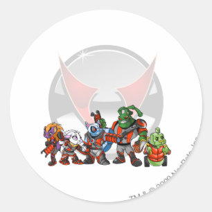 Team Virtupets Space Station Groep Ronde Sticker