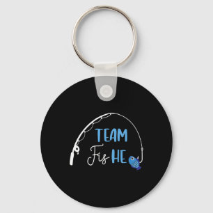 Team Vis Hij Shirt Vissen Geslacht Reveal Feest Aa Sleutelhanger