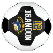 Team Voetbal Logo - Goud, Blauw en Wit (Gedraaid)
