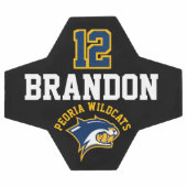 Team Voetbal Logo - Goud, Blauw en Wit (Enkel)