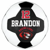 Team Voetbal Logo - Rood, zwart en wit (Voorkant)