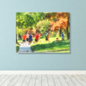 Team volgen canvas afdruk (Insitu (Houten vloer))