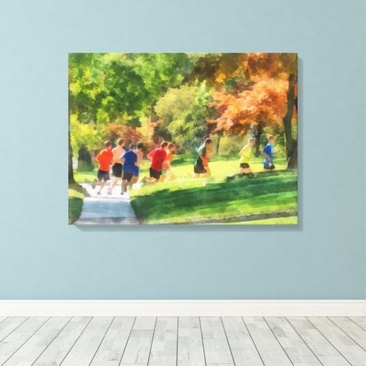 Team volgen canvas afdruk (Insitu (Houten vloer))