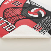 Team Volleyball 🏐 Sport Red, White en Black Sherpa Deken (3/4)