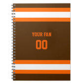 Team voor bruin, Oranje en wit Football Notitieboek (Voorkant)