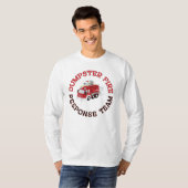 Team voor het blussen van vuilcontainers t-shirt (Voorkant volledig)