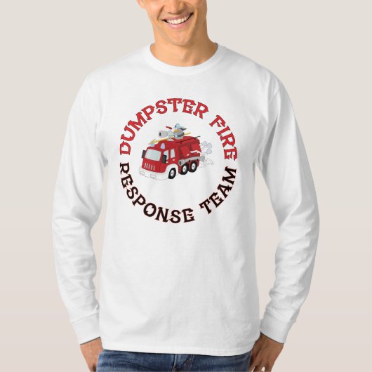 Team voor het blussen van vuilcontainers t-shirt (Voorkant)