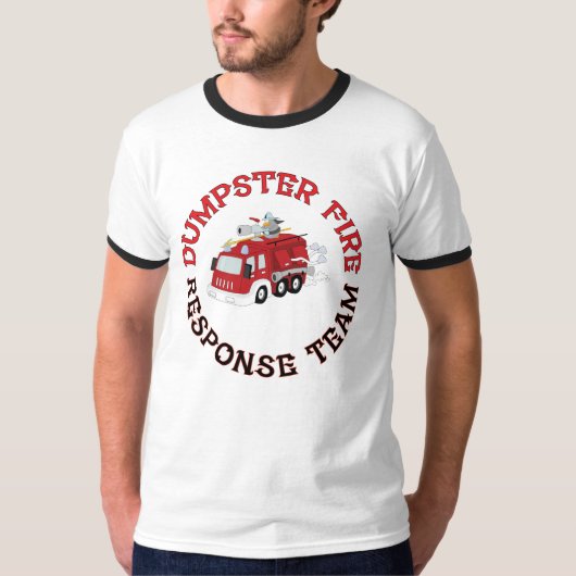 Team voor het blussen van vuilcontainers t-shirt (Voorkant)