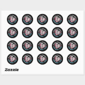 Team voor moeder dochter ronde sticker (Vel)