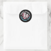 Team voor moeder dochter ronde sticker (Tas)