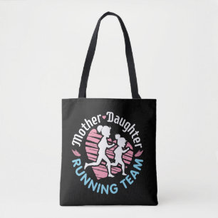 Team voor moeder dochter tote bag