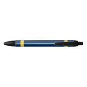 Team voor Navy & Gold Football, gepersonaliseerd Zwarte Inkt Pen (Achterkant)