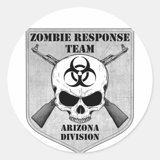 Team voor reactie van Zombie: Afdeling Arizona Ronde Sticker (Voorkant)