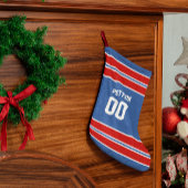 Team voor Royal Blue, Red & White Football Kleine Kerstsok