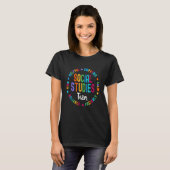 Team voor sociale studies eerste dag van de school t-shirt (Voorkant volledig)