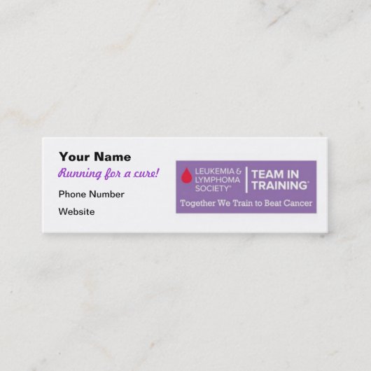 Team voor training mini visitekaartje (Voorkant)