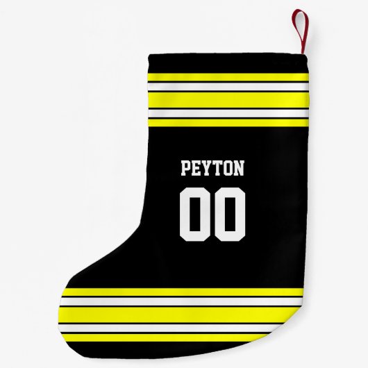 Team voor zwart en goudFootball, op maat Kleine Kerstsok (Achterkant)