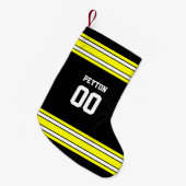 Team voor zwart en goudFootball, op maat Kleine Kerstsok (Voorkant (Hangend))