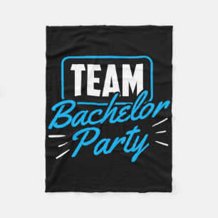 Team vrijgezellenfeest bruid bruidegom 1 fleece deken