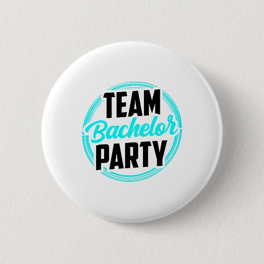 Team vrijgezellenfeest bruid bruidegom 2  ronde button 5,7 cm (Voorkant)