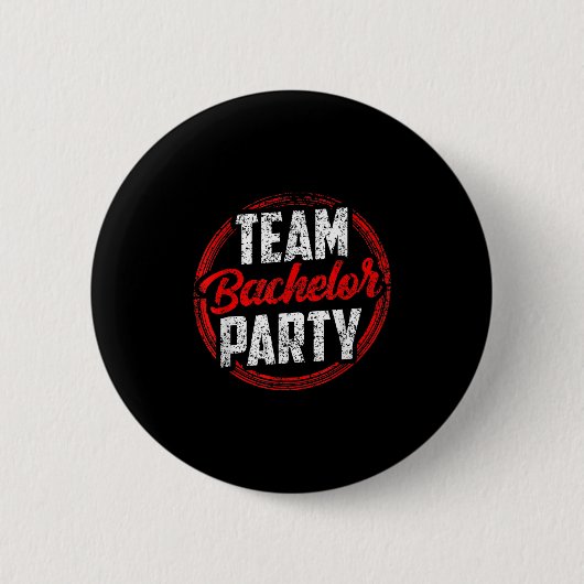 Team vrijgezellenfeest bruid bruidegom _2 ronde button 5,7 cm (Voorkant)