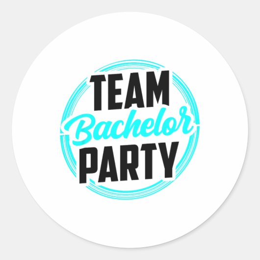 Team vrijgezellenfeest bruid bruidegom 2  ronde sticker (Voorkant)