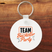 Team vrijgezellenfeest bruid bruidegom 3 sleutelhanger (Voorkant)