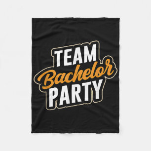 Team vrijgezellenfeest bruid bruidegom _4 fleece deken