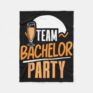 Team vrijgezellenfeest bruid bruidegom 4 fleece deken