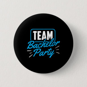 Team vrijgezellenfeest bruid bruidegom 5 ronde button 5,7 cm