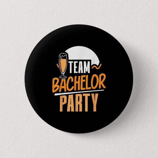 Team vrijgezellenfeest bruid bruidegom ronde button 5,7 cm (Voorkant)
