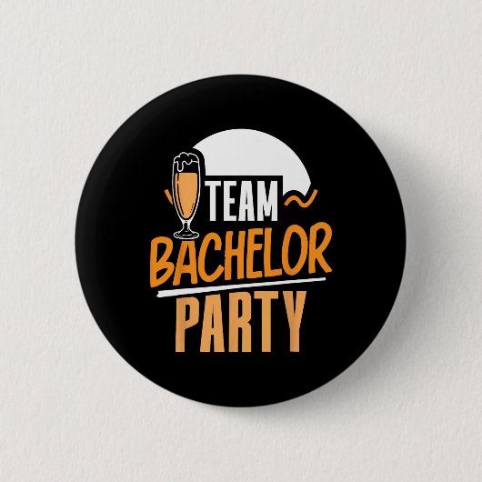 Team vrijgezellenfeest bruid bruidegom ronde button 5,7 cm (Voorkant)