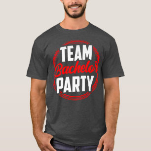 Team vrijgezellenfeest bruid bruidegom t-shirt