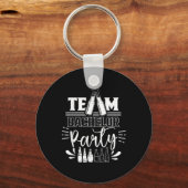 Team vrijgezellenfeest bruidegom bruid  sleutelhanger (Voorkant)