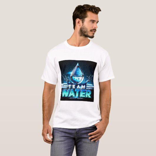 Team Water Challenge T-shirt | Mr Beast Inspired (Voorkant volledig)