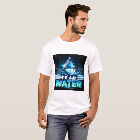 Team Water Challenge T-shirt | MrBeast TW Geïnspir (Voorkant volledig)