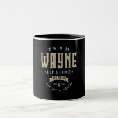 Team Wayne Lifetime Lid Gepersonaliseerde Naam Tweekleurige Koffiemok (Center)