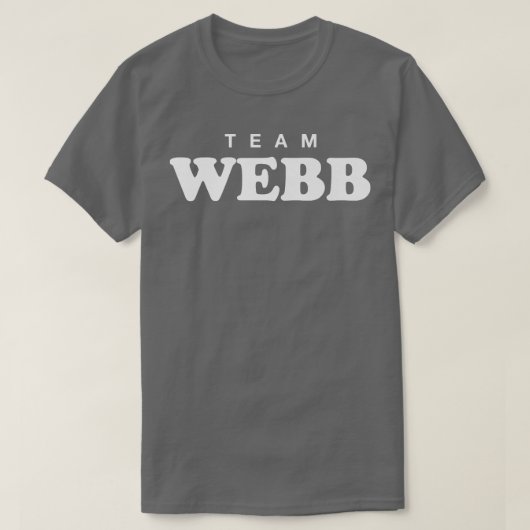 Team Webb Personalized Surname Bride Groom Family  T-shirt (Design voorkant)