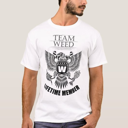 Team Weed Lifetime Member T-shirt (Voorkant)