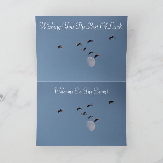 Team Welkom Gefeliciteerd Kaart (Binnen)