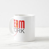 Team werk - daar is het! - "i" koffiemok (Voorkant links)
