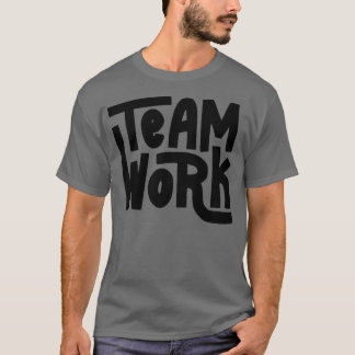 Team werken met zwart t-shirt