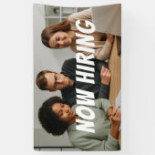 team werkt samen met het inhuren van banner (Verticaal)