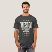 Team Weston Lifetime Lid Weston Naam T-shirt (Voorkant volledig)
