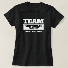 Team white personalized familie of groep t-shirt