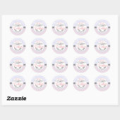 "Team wimpers" Modern Gender Reveal Party Ronde Sticker (Vel)