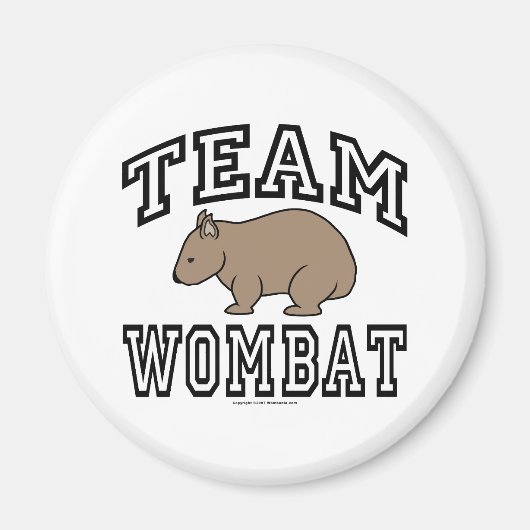 Team Wombat Magneet (Voorkant)